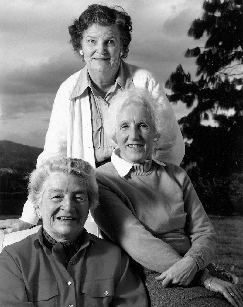 Sylvia McLaughlin, Catherine (Kay) Kerr, and Esther Gulick