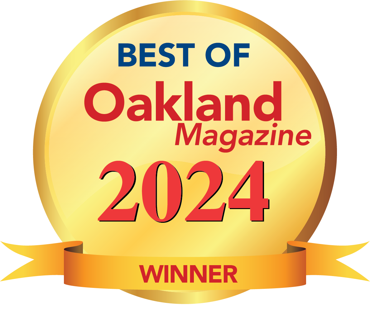 Badge indicating "Best of Oakland Magazine 2024" winner