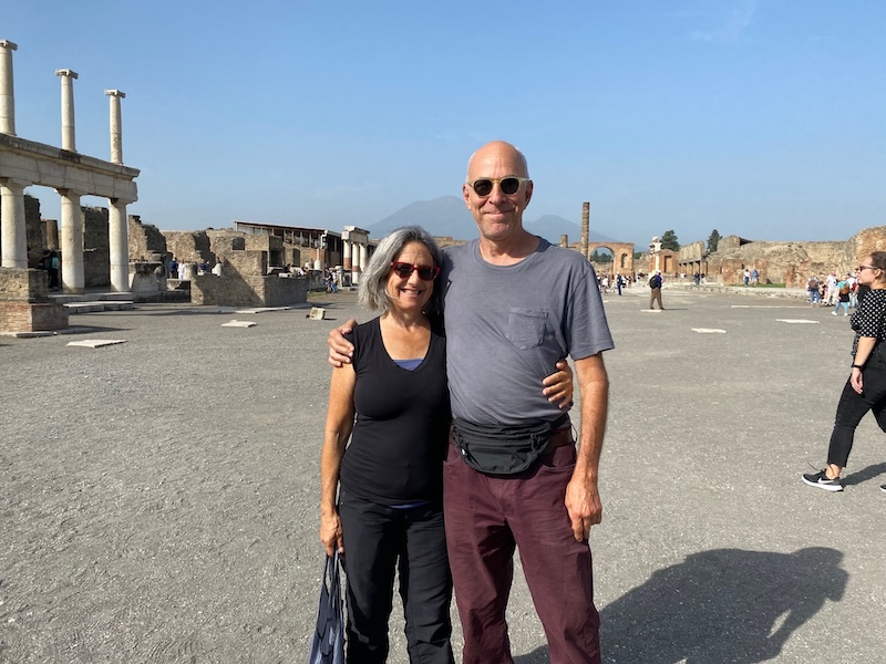 Marjorie and Mitchell Schwarzer at Pompeii