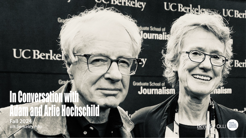 "Black and white photo of Adam and Arlie Hochschild"