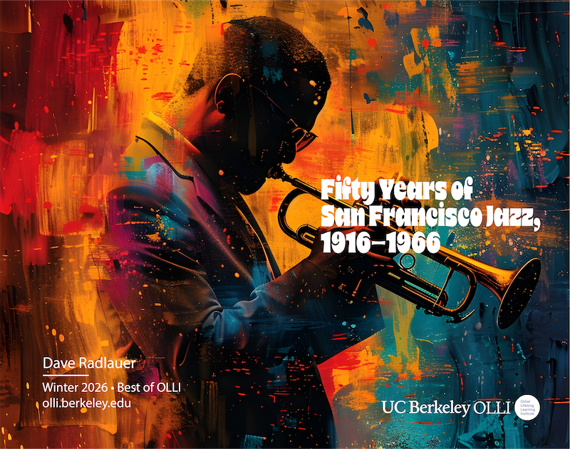 Colorful painting of a man playing the trumpet