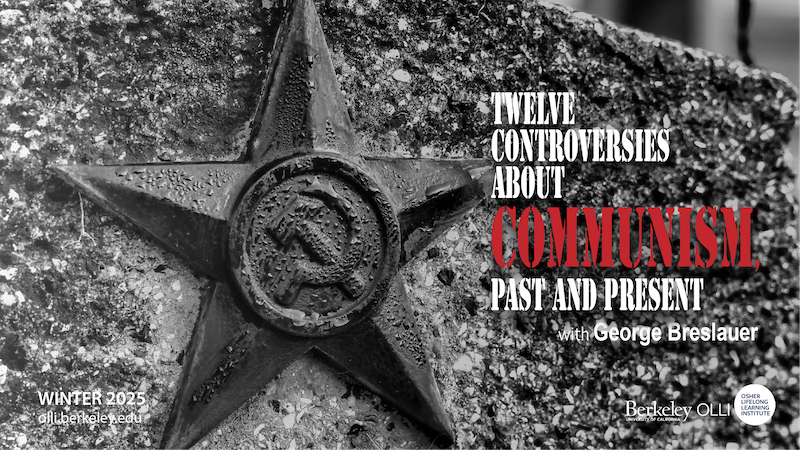 Closeup of B/W star/communism image in granite