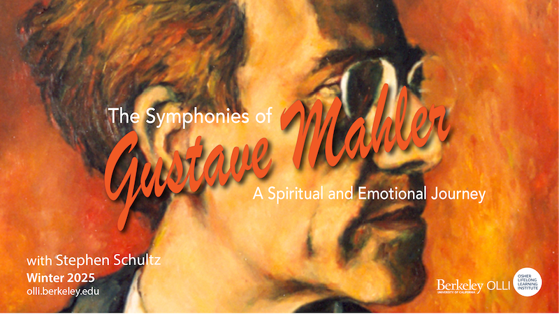 Exuberant colorful painting of Gustave Mahler