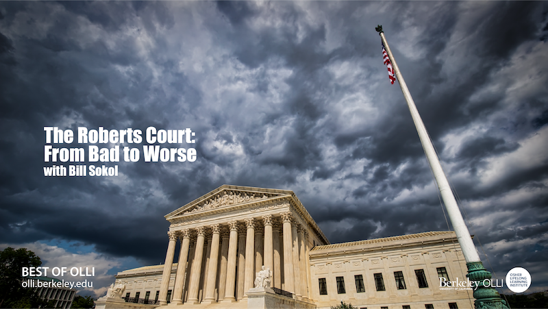 Supreme Court against a raging sky