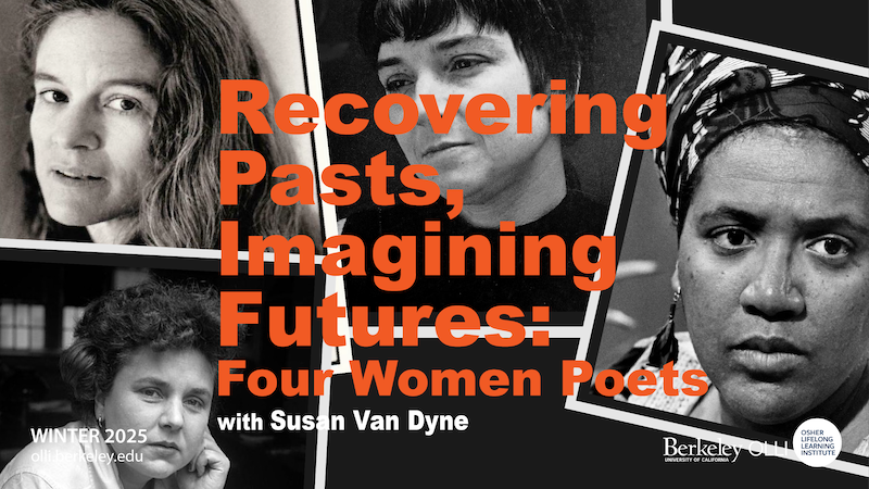 Black and photo photos of four women poets