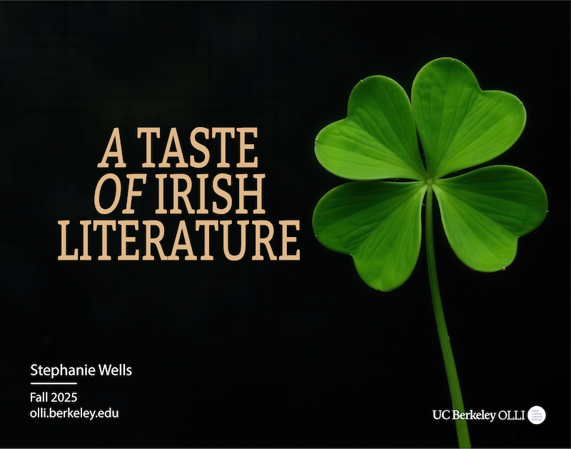 A striking green clover against a black background